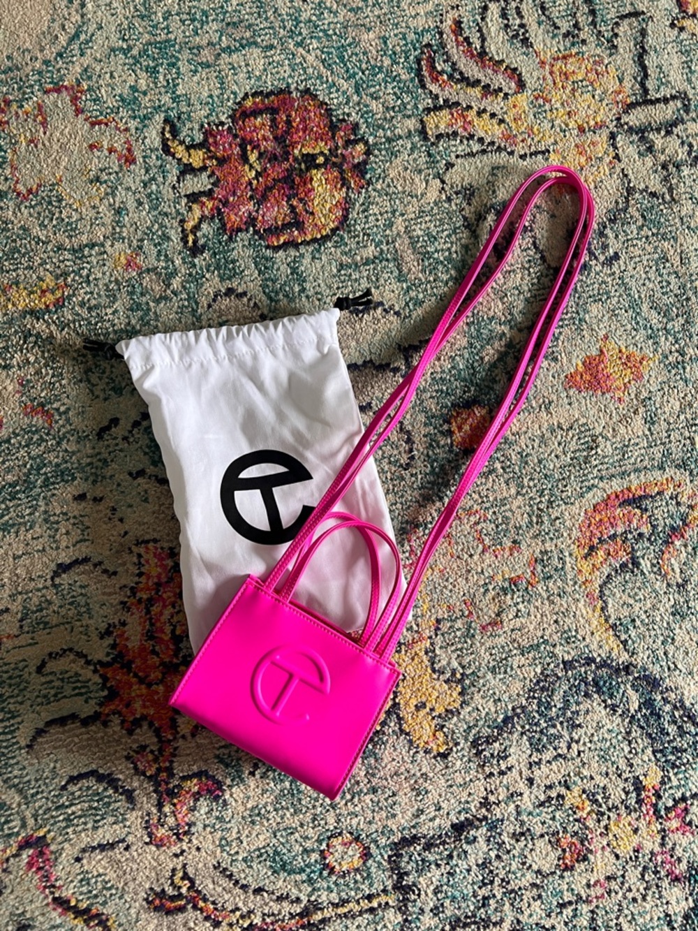 Telfar hot pink azalea bag